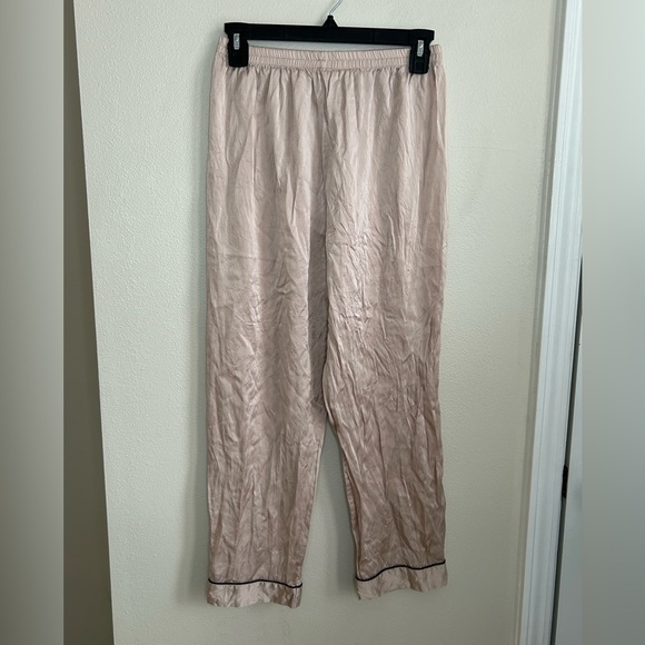 SilkSilky $119 Women's Pure Silk Short Sleeve Button Up Pajamas Set Pink Size M - Picture 9 of 12